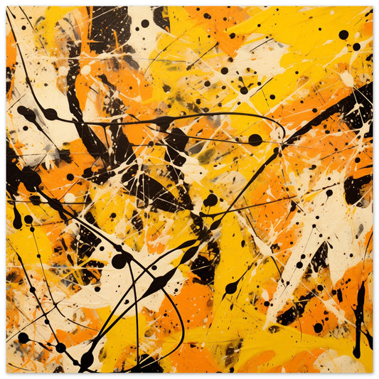 Pollock Abstract #43 - Art Print - 30x30 cm / 12x12"