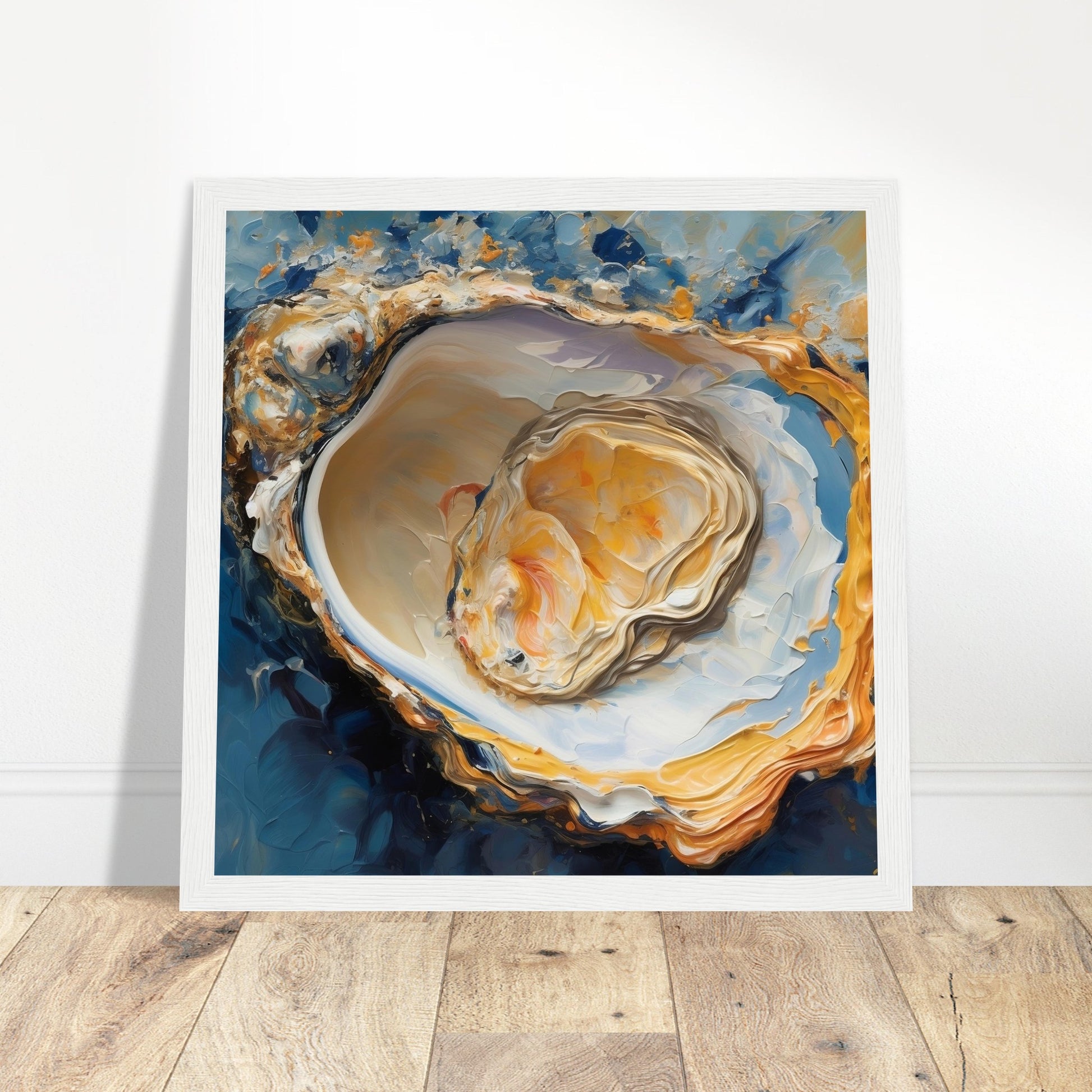 Pearl Elegance Sea Artwork #2 - Print Room Ltd White frame 50x50 cm / 20x20"