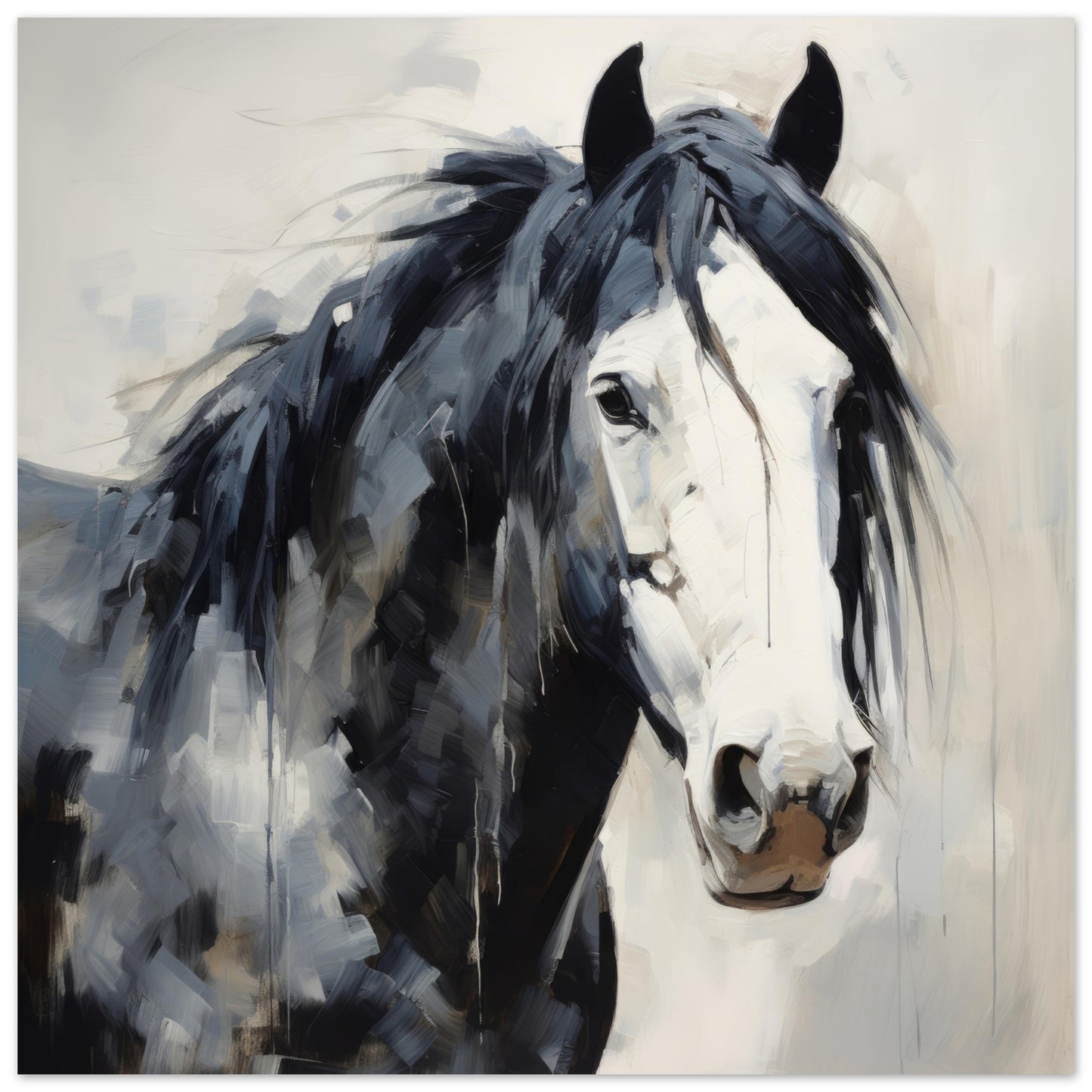 Horse art print #24 - Print Room Ltd No Frame Selected 70x70 cm / 28x28"