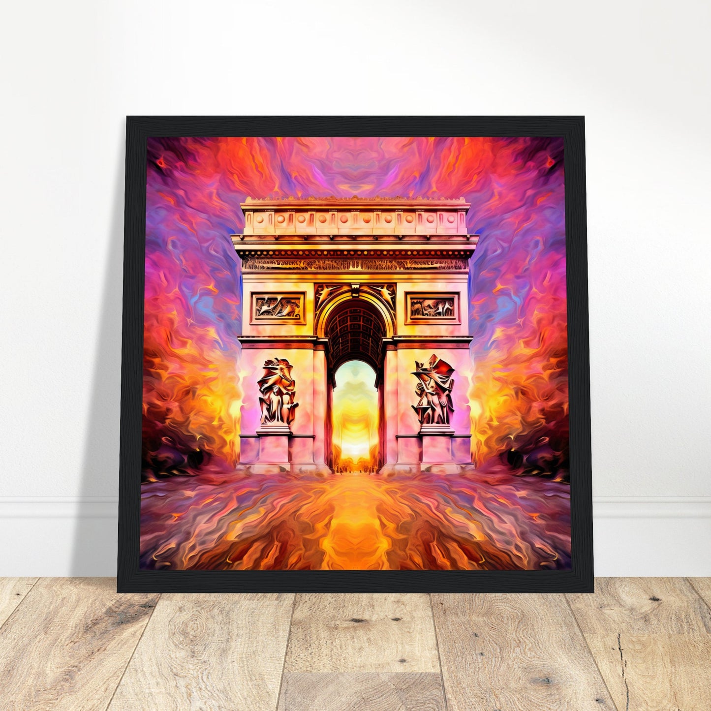 Arc de Triomphe Artwork - Print Room Ltd Black frame 70x70 cm / 28x28"