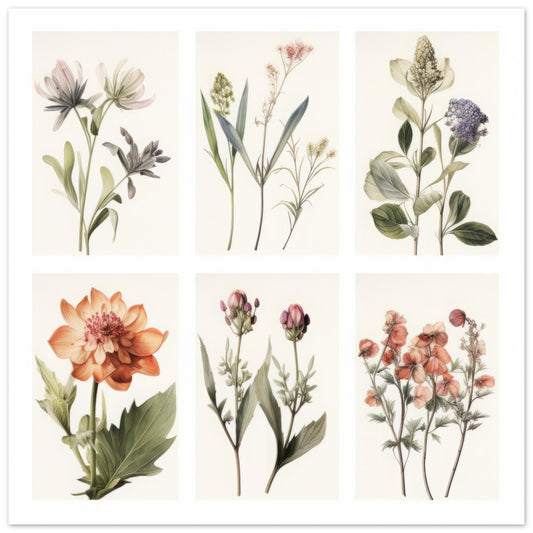 Elegance - Botanical Artwork #3- Print Room Ltd No Frame Selected 70x70 cm / 28x28"