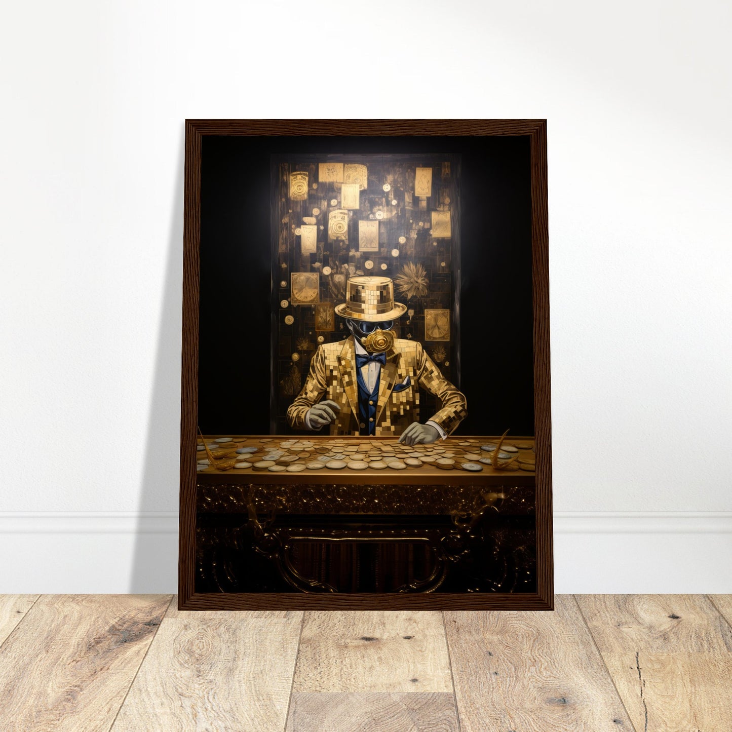 Golden Financier Abstract Artwork - Print Room Ltd  