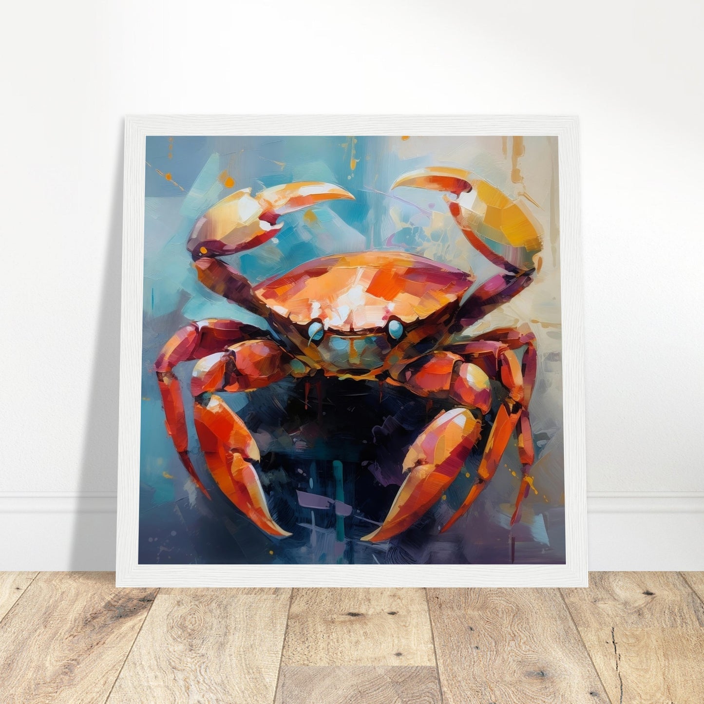 Crab Artwork Print - Print Room Ltd White frame 30x30 cm / 12x12"