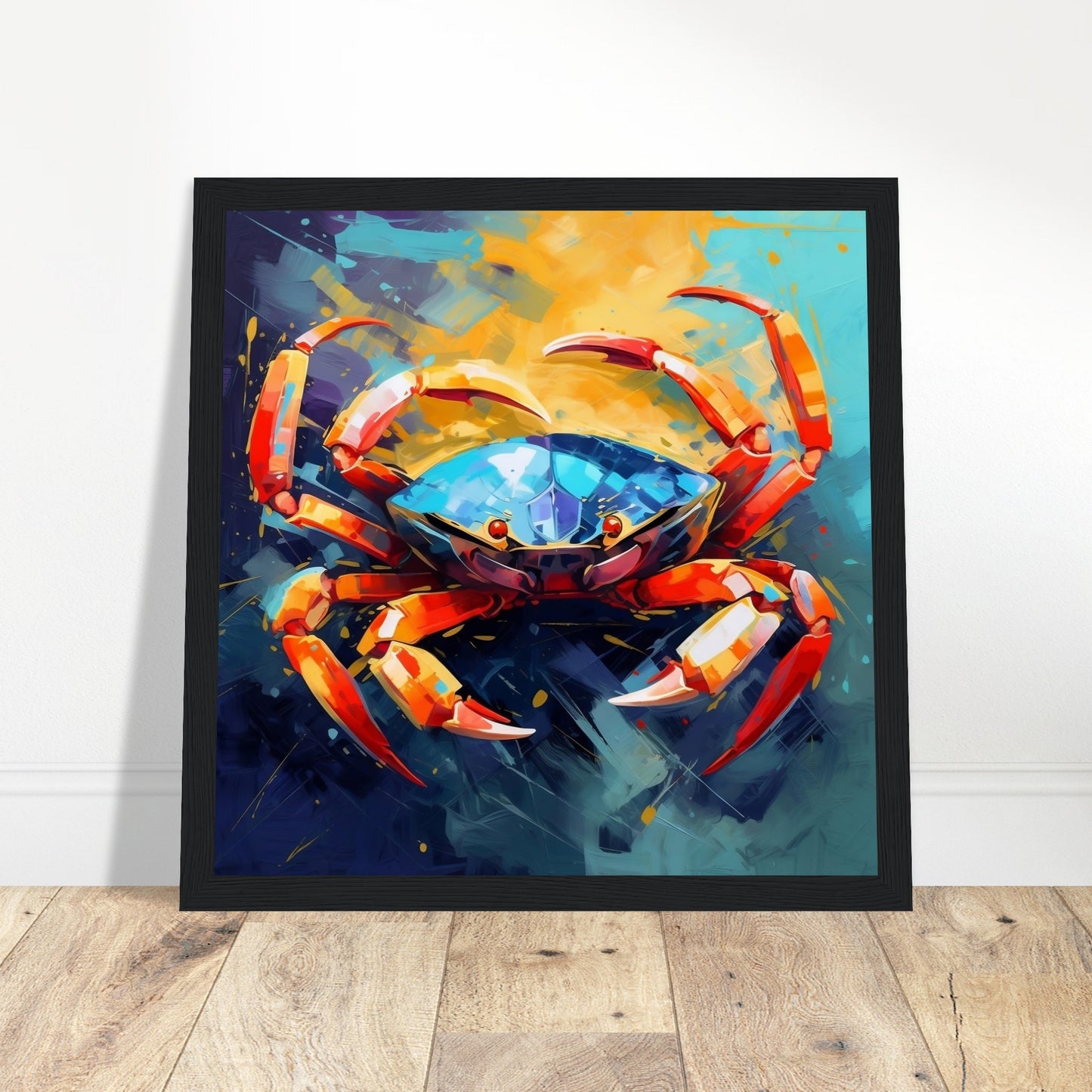 Blue Crab Print - Print Room Ltd No Frame Selected 50x50 cm / 20x20"