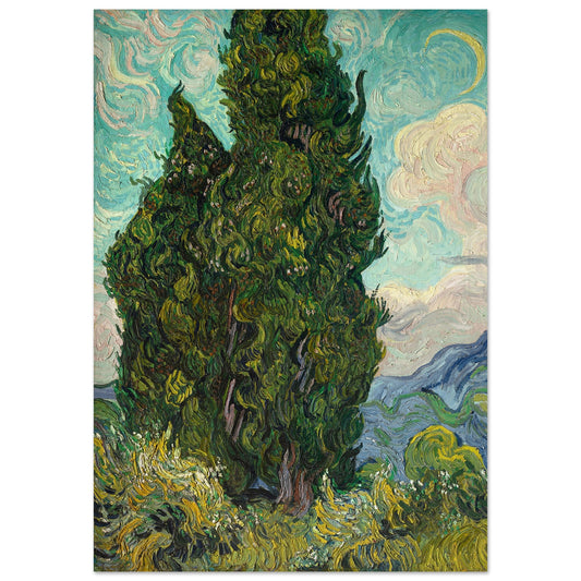 Cypresses art print | By Print Room Ltd