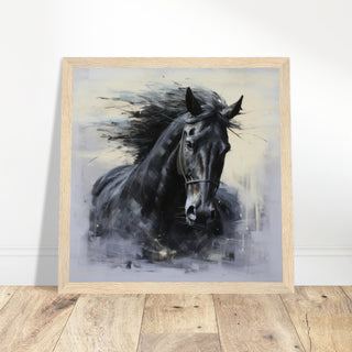 Horse Grace Art #05 - Print Room Ltd Black frame 70x70 cm / 28x28"
