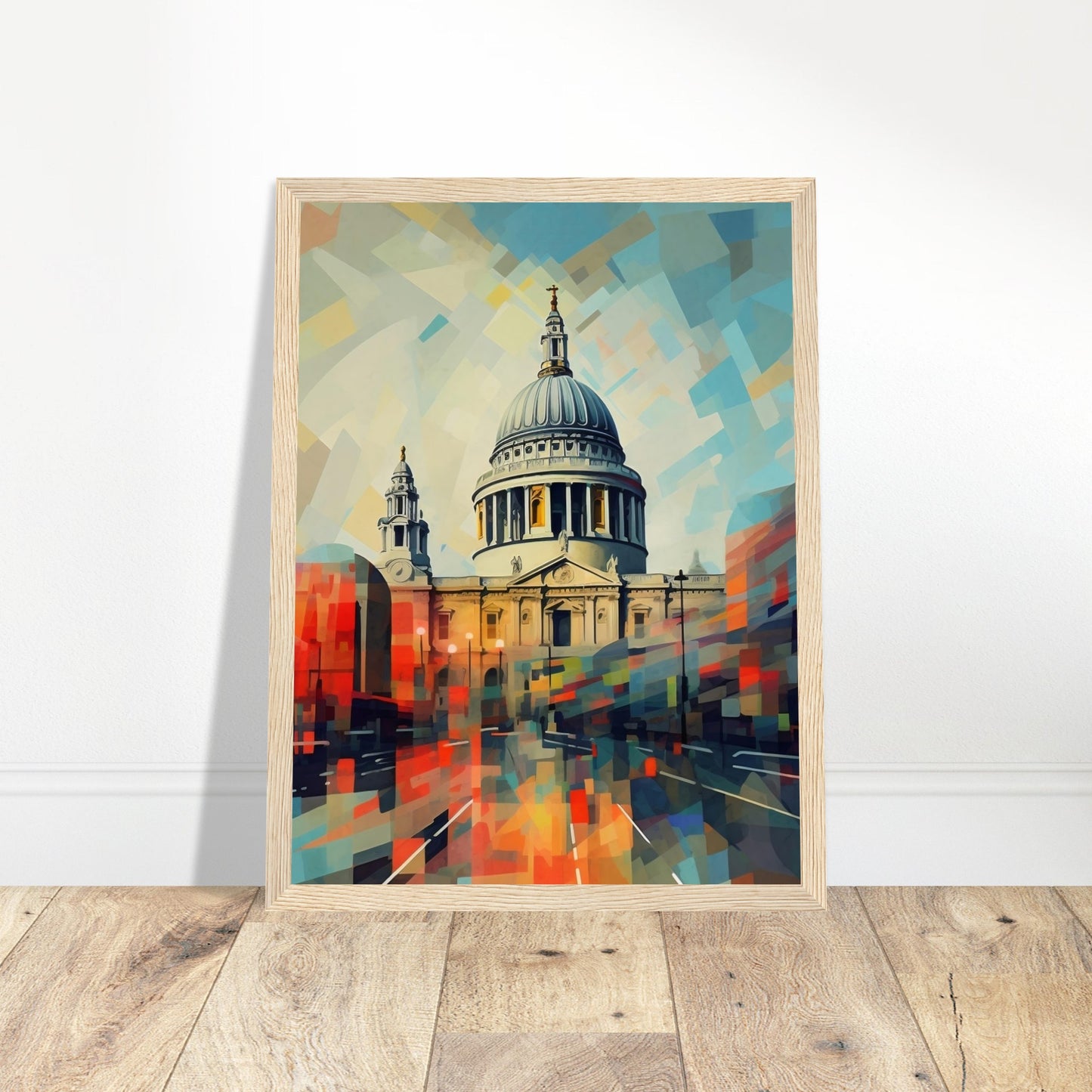 St Paul's CathedralAbstract Art - Print Room Ltd Dark wood frame 70x100 cm / 28x40"