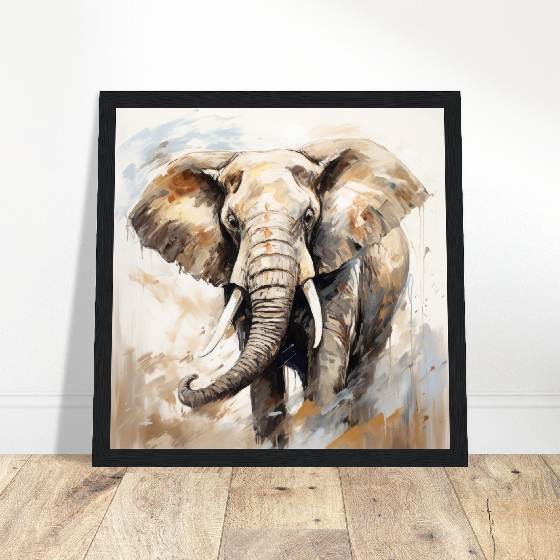 Elephant Giants Artwork - Print Room Ltd Black frame 70x70 cm / 28x28"