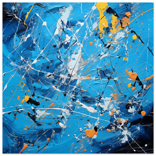 Abstract Art #45 - Pollock Inspired No frame 30x30 cm / 12x12"