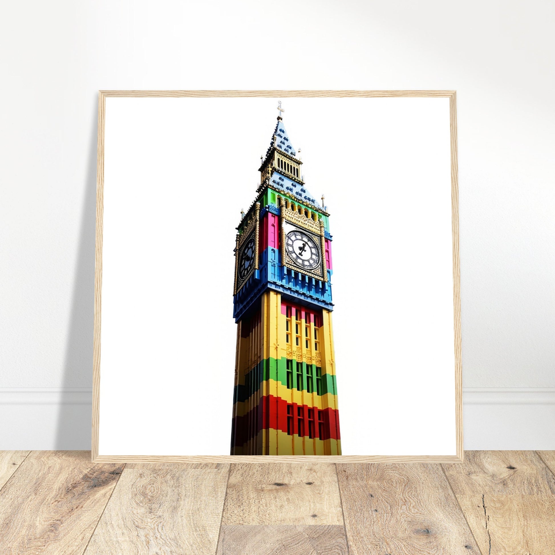 Block Big Ben Art - Print Room Ltd Black frame 30x30 cm / 12x12"