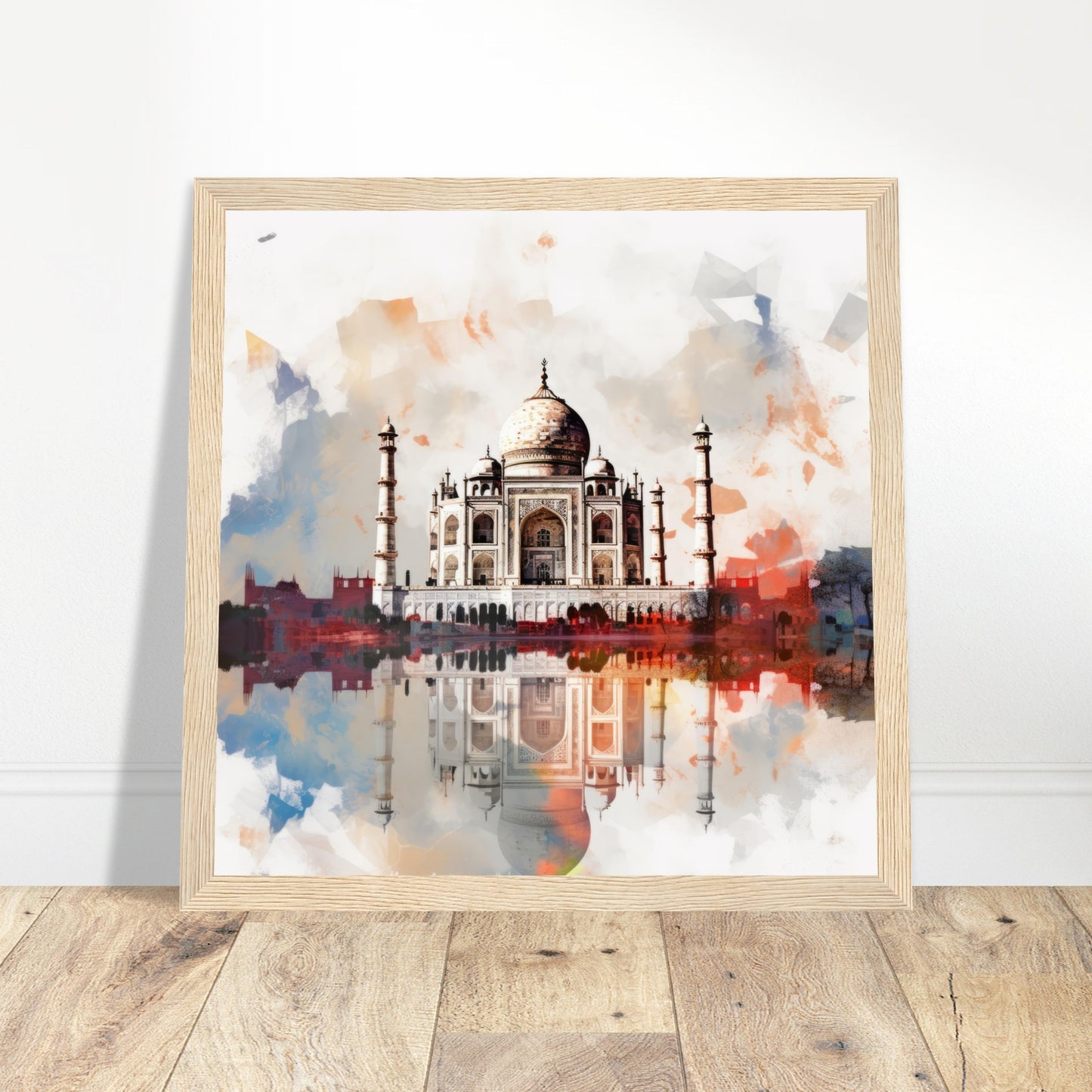 Taj Mahal Abstract Art - Print Room Ltd No Frame Selected 50x50 cm / 20x20"