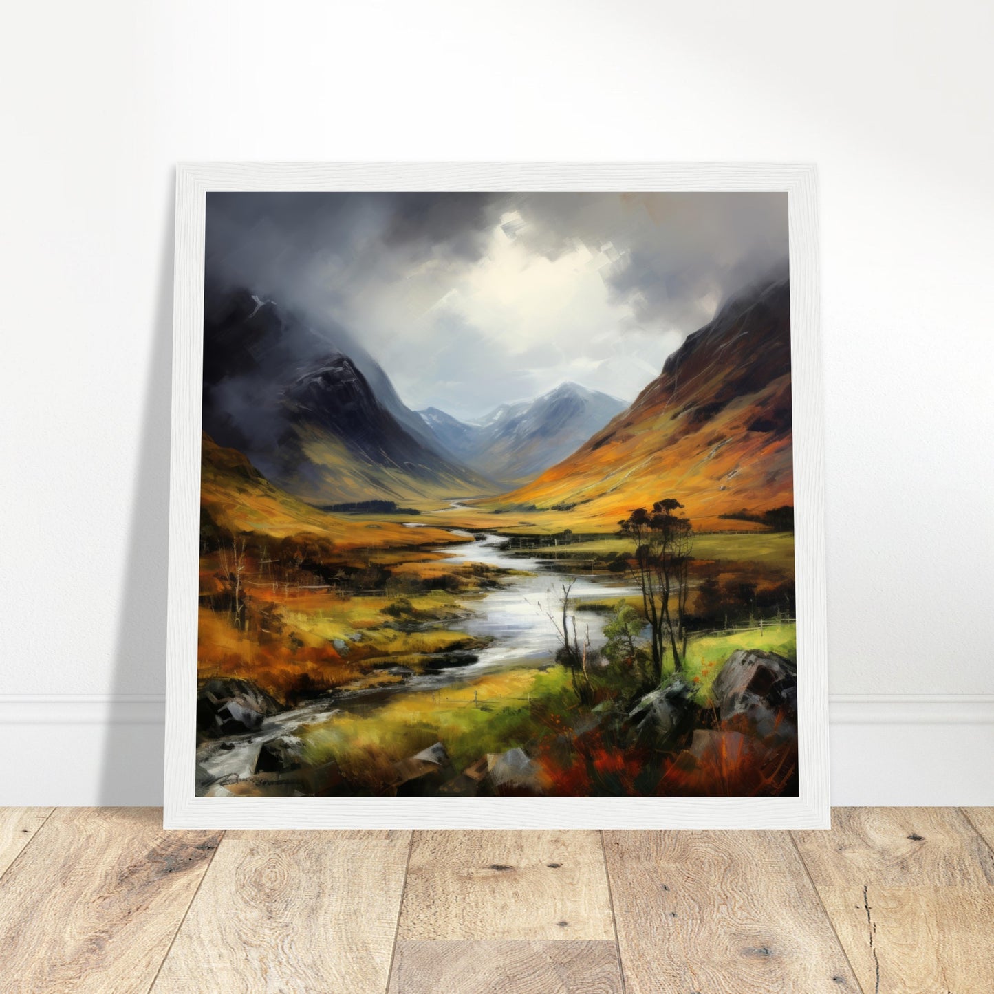 Scottish Highlands Artwork - Print Room Ltd Wood frame 30x30 cm / 12x12"