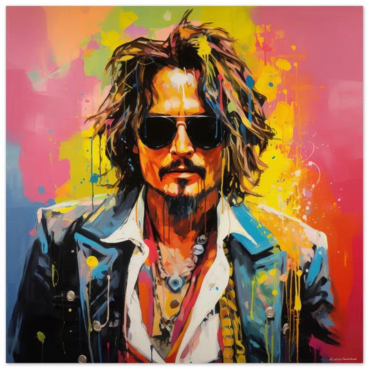 Johnny Depp Artwork - Print Room Ltd No Frame Selected 70x70 cm / 28x28"