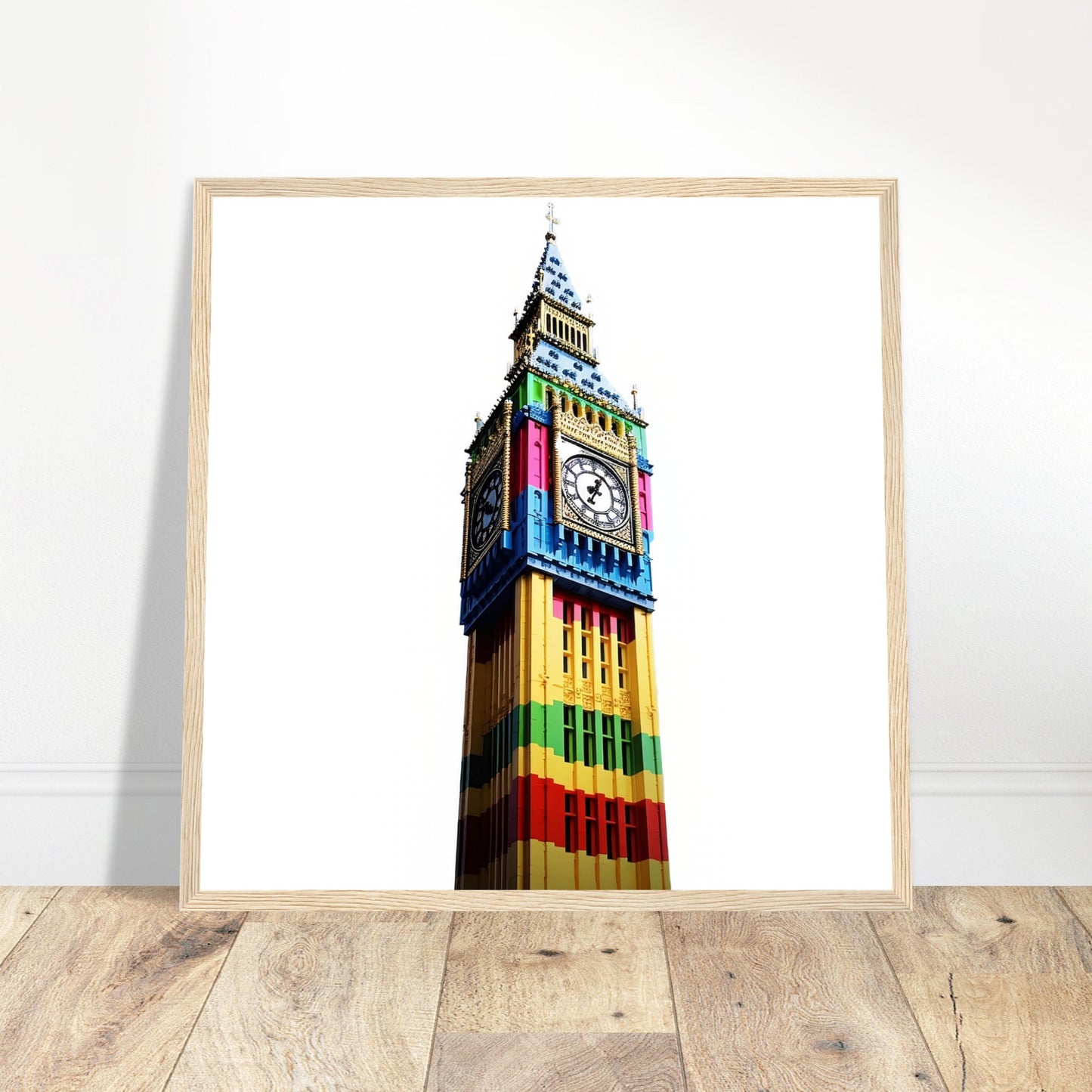 Block Big Ben Art - Print Room Ltd No Frame Selected 30x30 cm / 12x12"