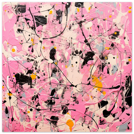 Dynamic Abstract art #41 - Pollock Inspired - 30x30 cm / 12x12"