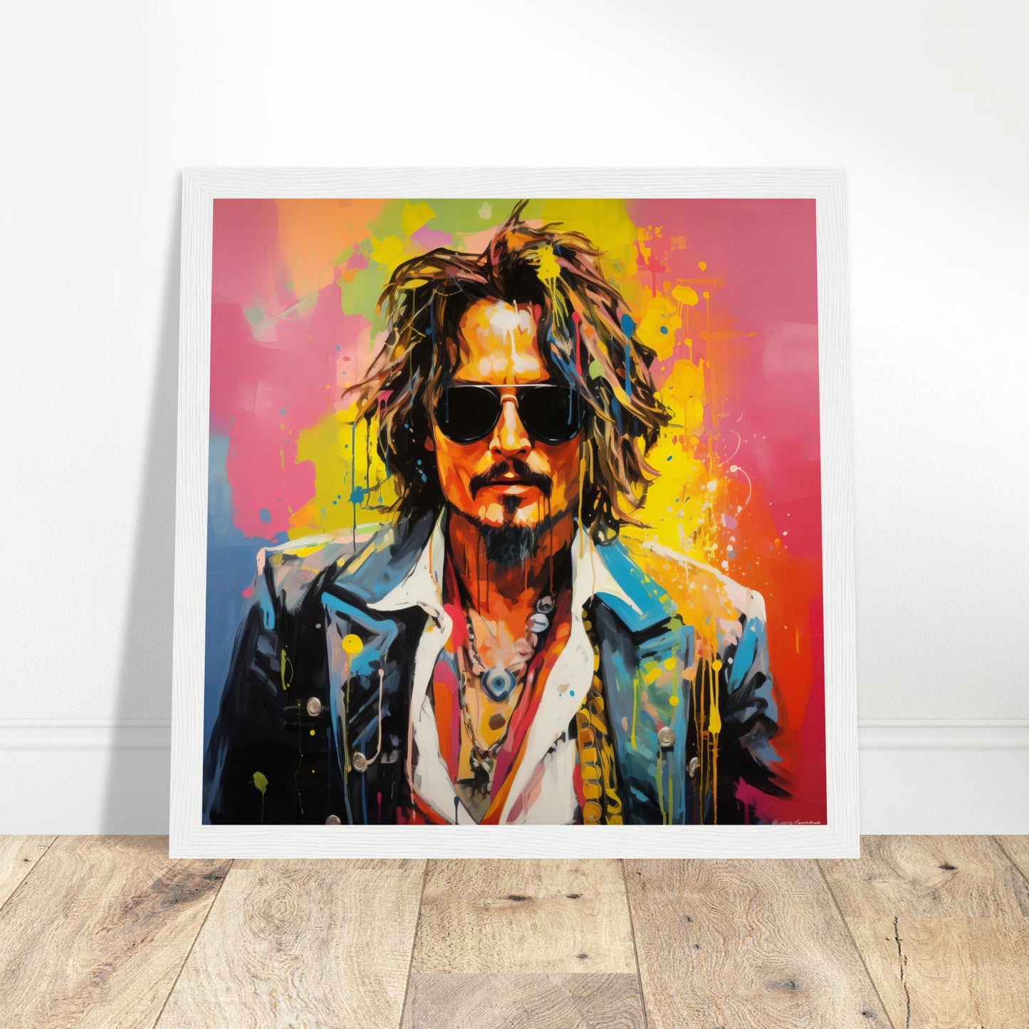 Johnny Depp Artwork - Print Room Ltd Black frame 70x70 cm / 28x28"