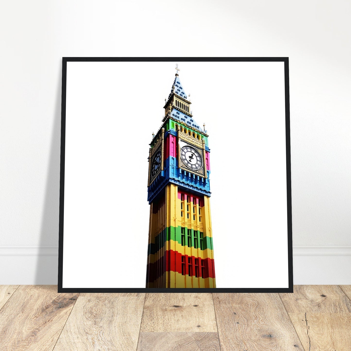 Block Big Ben Art - Print Room Ltd White frame 50x50 cm / 20x20"