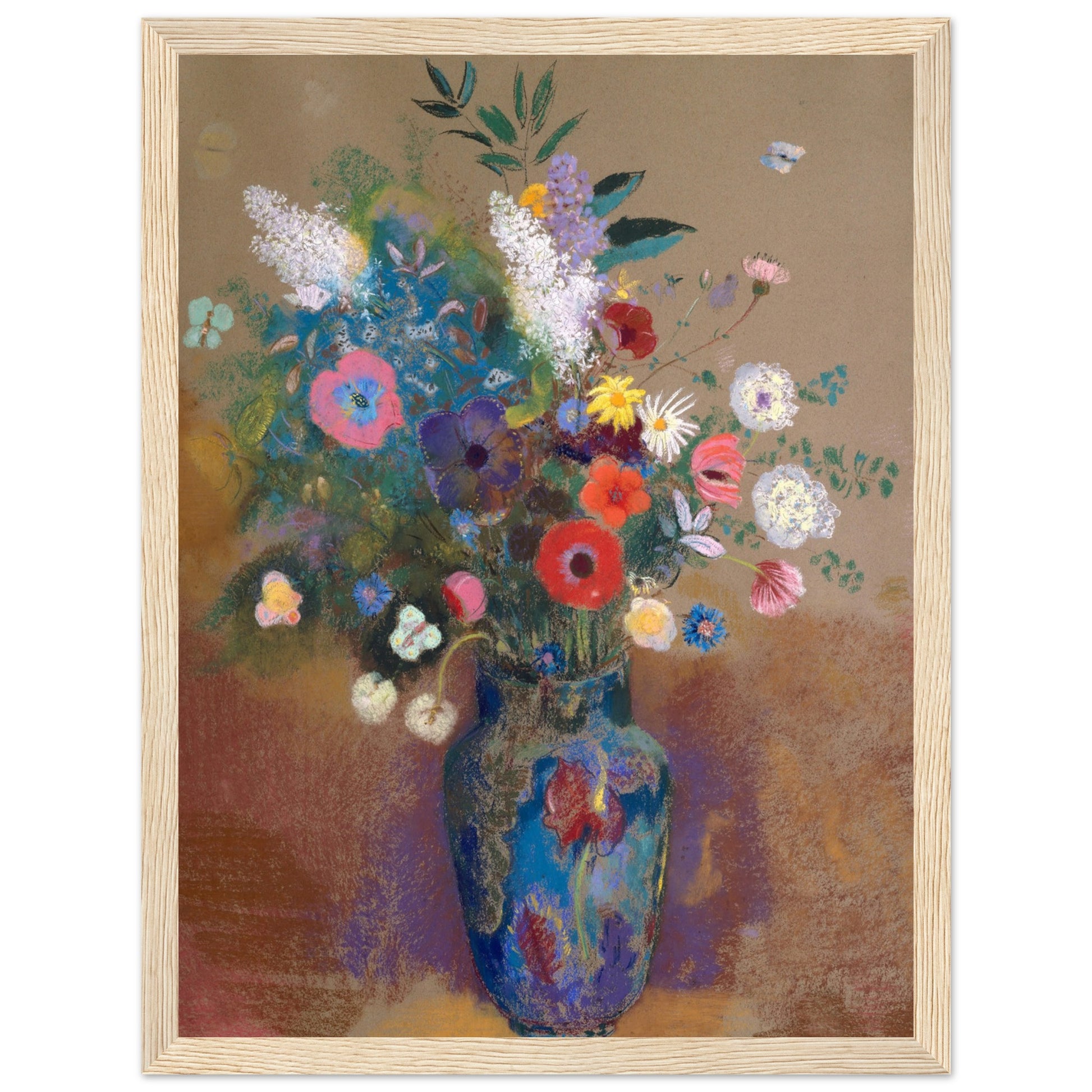 Bouquet of Flowers art print wood frame| by Print Room Ltd