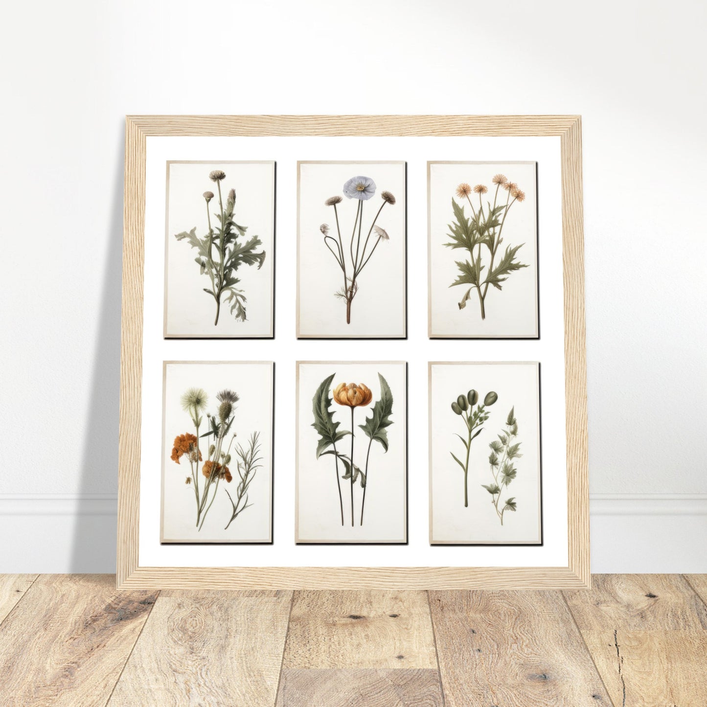 Exclusive Floral Artwork #1 - Print Room Ltd White frame 70x70 cm / 28x28"