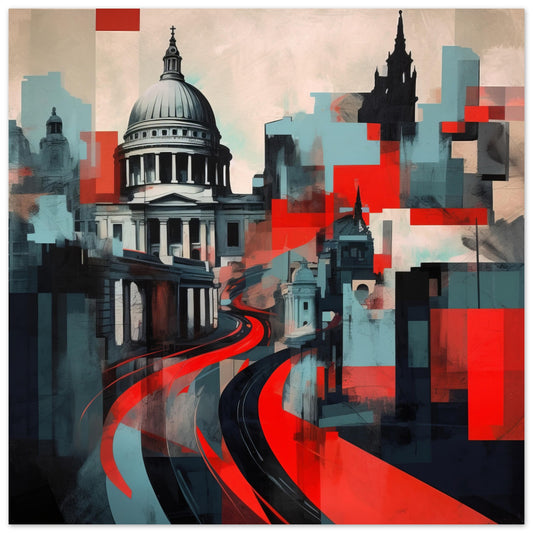 St Paul's Cathedral Artwork - Print Room Ltd No Frame Selected 70x70 cm / 28x28"