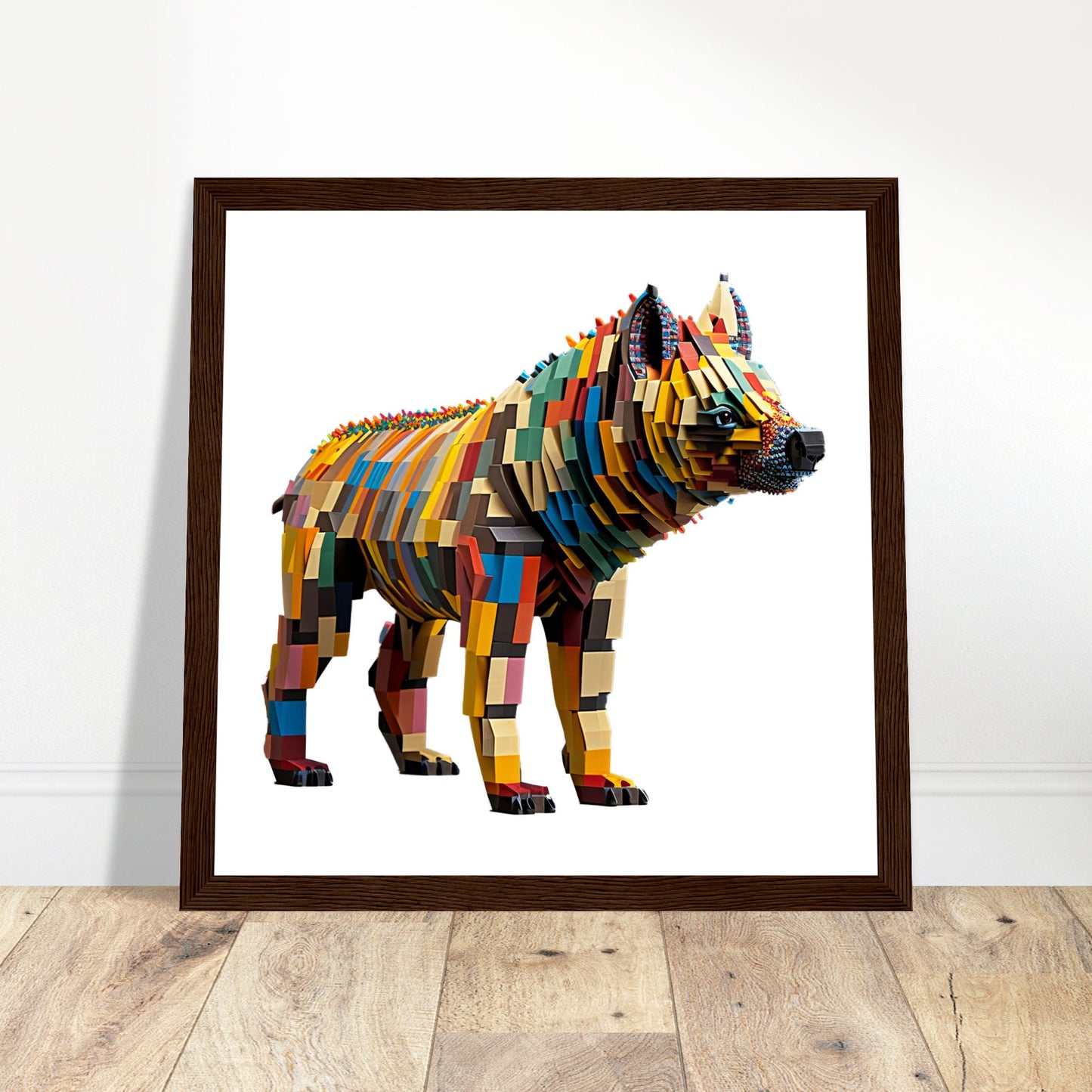 Hyena Artwork - Print Room Ltd Black frame 70x70 cm / 28x28"