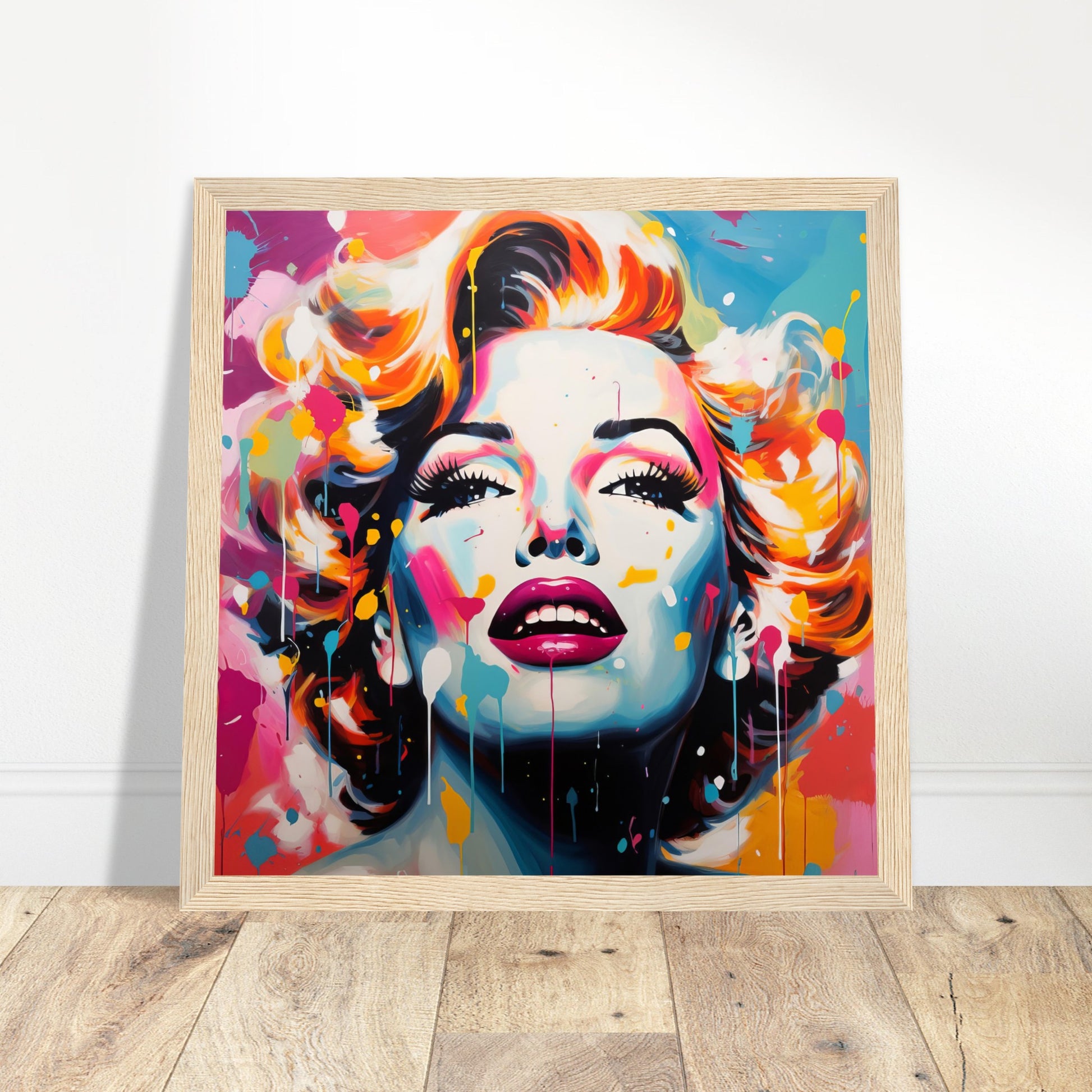 Marilyn Monroe Pop Art - Print Room Ltd White frame 50x50 cm / 20x20"