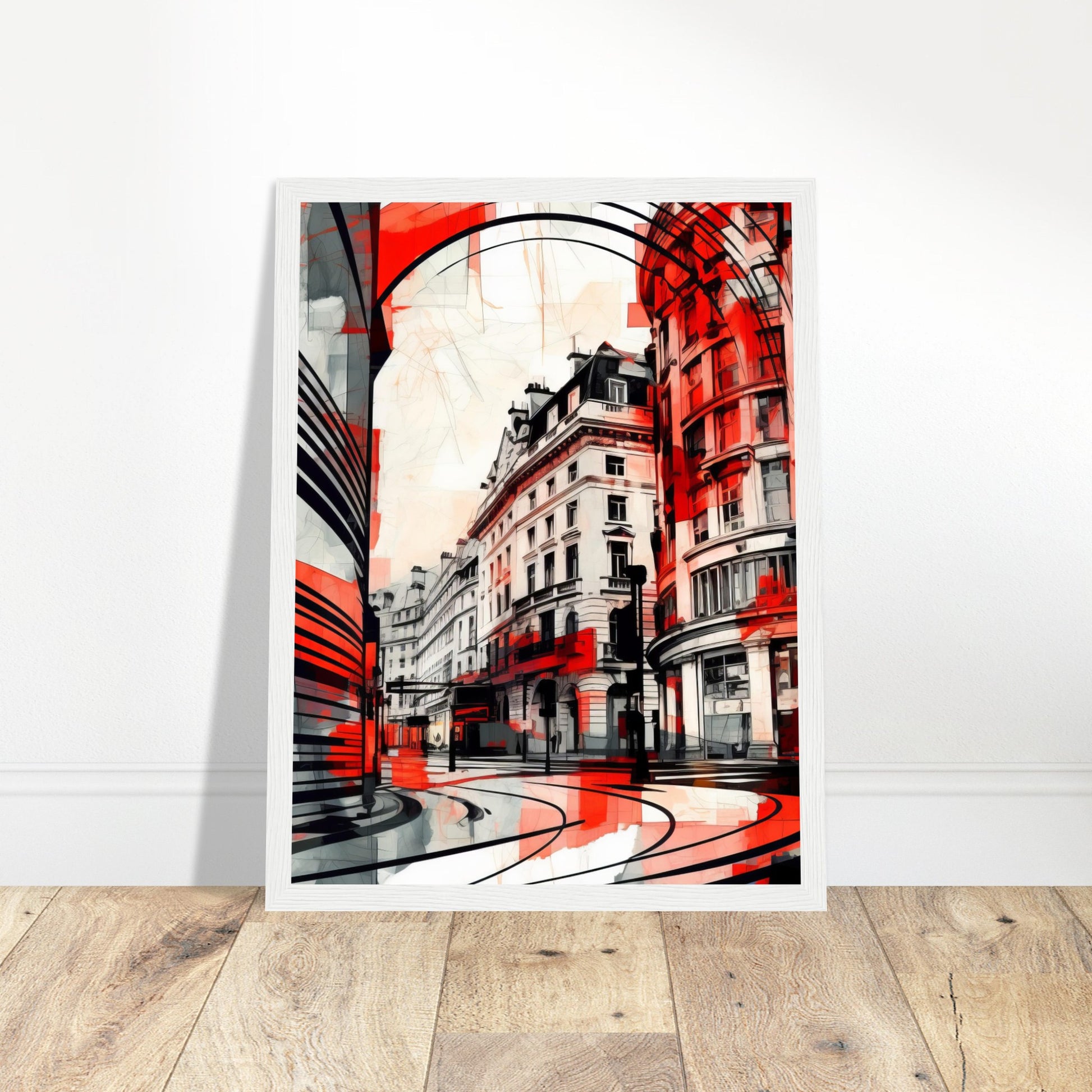 London Abstract Print - Print Room Ltd Wood frame 50x70 cm / 20x28"