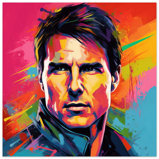 Tom Cruise Pop Art - Print Room Ltd No Frame Selected 70x70 cm / 28x28"