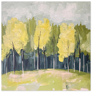 Abstract Forest of Serene Tall Trees Art Print
