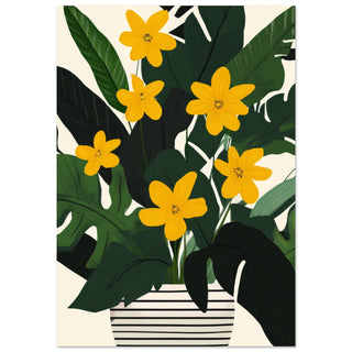 Sunshine in a Striped Pot Art Print