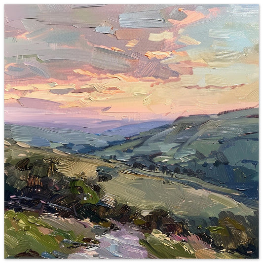Dawn Over Glossop: Peak District Serenity art print | by Print Room Ltd