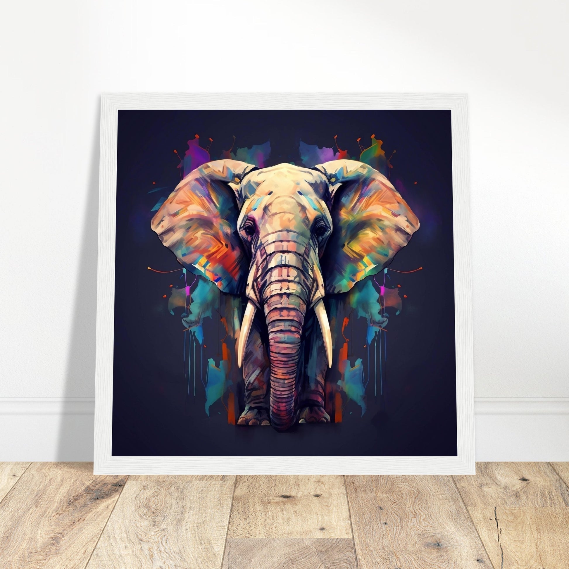 Colourful Elephant Art - Print Room Ltd  