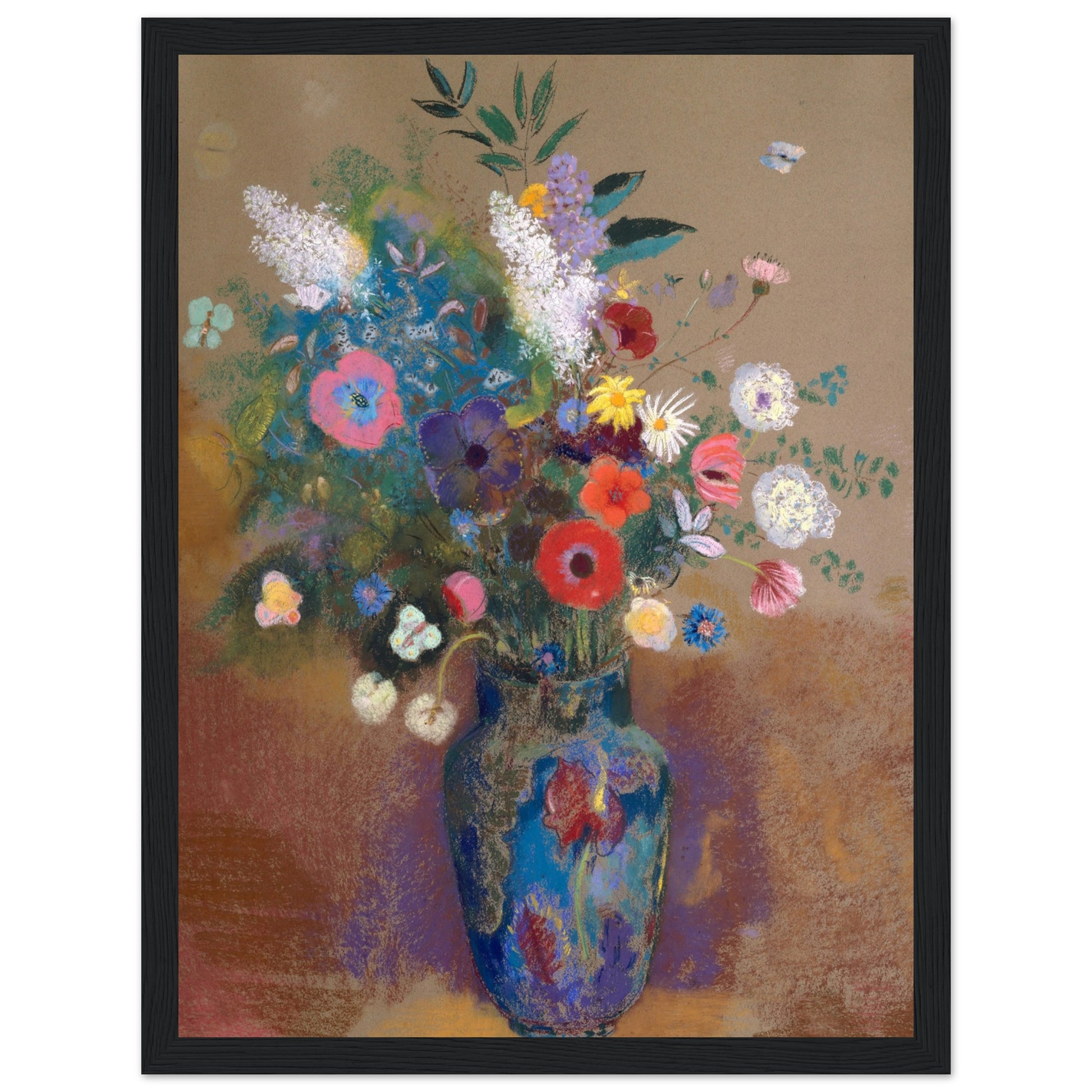 Bouquet of Flowers art print black frame| by Print Room Ltd
