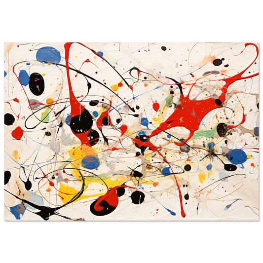 Pollock Abstract #09 - Art Print Frame only 30x40 cm / 12x16"