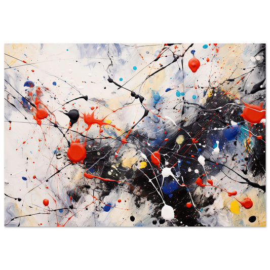 Pollock Style Abstract Art Print #24 - 30x40 cm / 12x16"