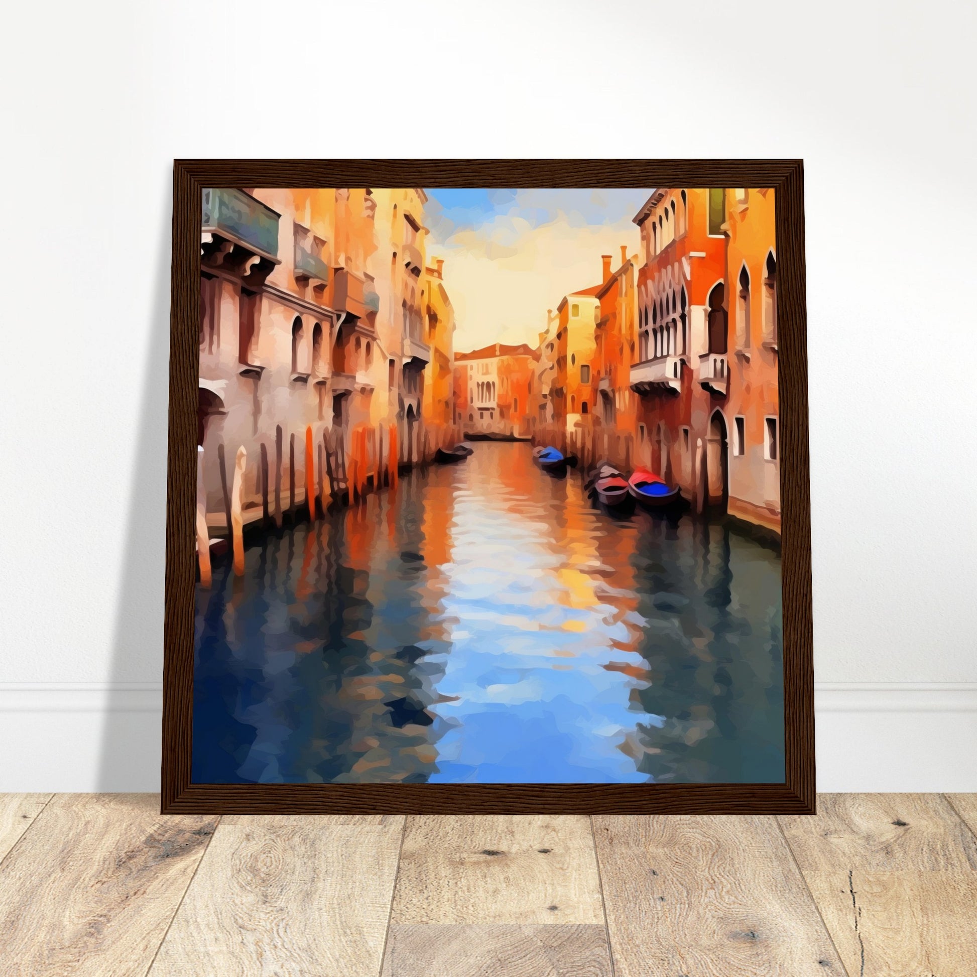 Venice Canals Artwork - Print Room Ltd Wood frame 30x30 cm / 12x12"