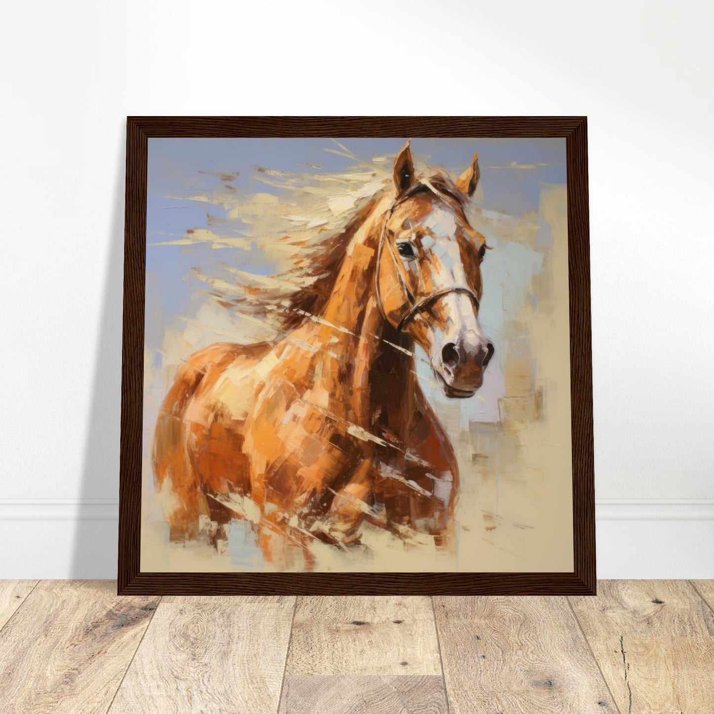 Equine Beauty #06 - Print Room Ltd Dark wood frame 70x70 cm / 28x28"