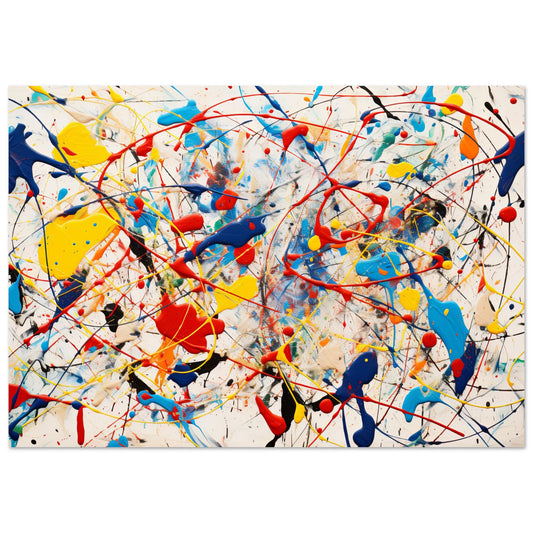 Abstract Art #30 - Inspired by Pollock - 30x40 cm / 12x16"