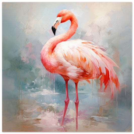Flamboyant Flamingo Art - Print Room Ltd No Frame Selected 70x70 cm / 28x28