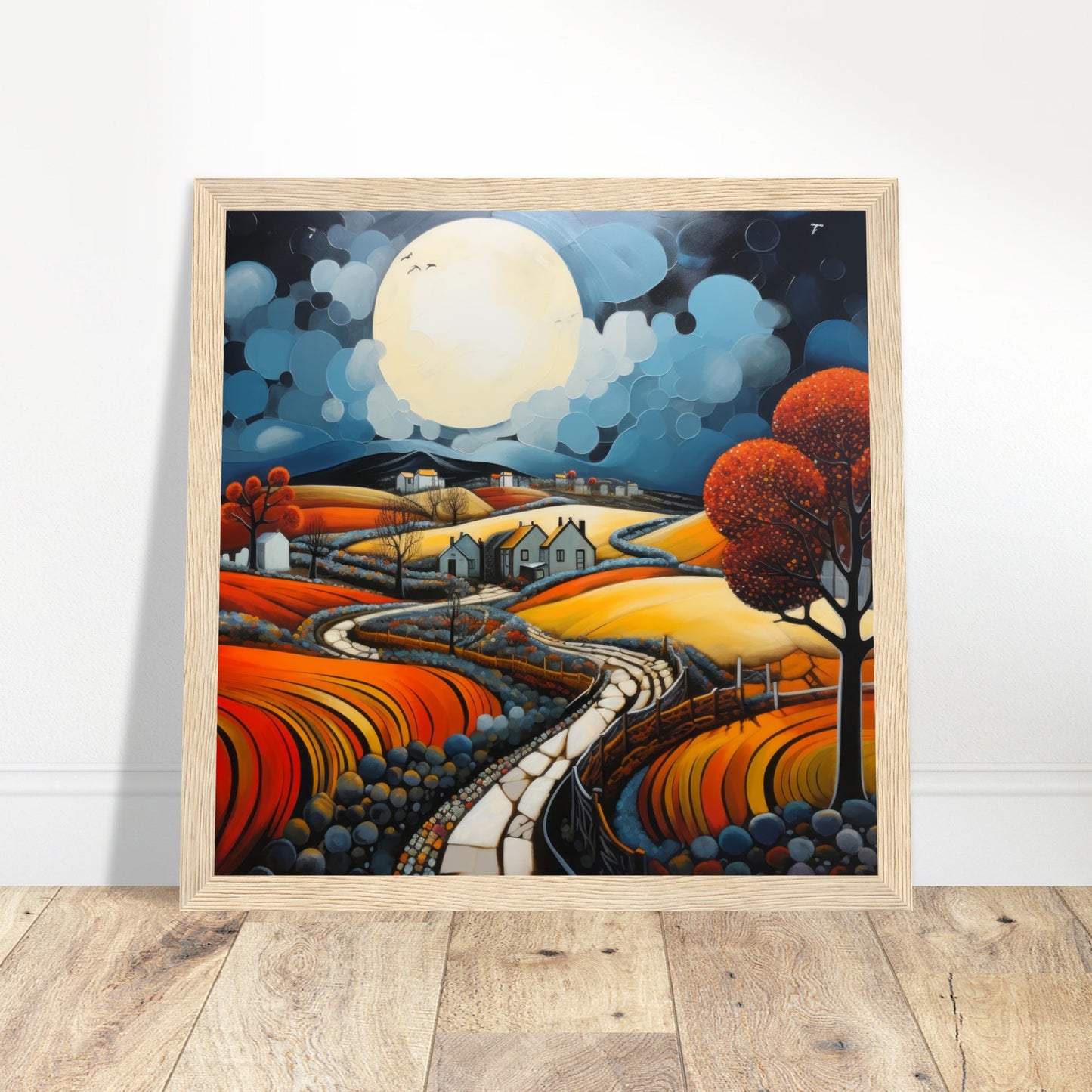 Abstract Impressions of Britain - Print Room Ltd Black frame 70x70 cm / 28x28"