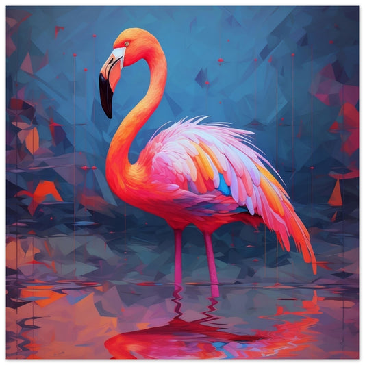Colourful Flamingo Print - Print Room Ltd No Frame Selected 70x70 cm / 28x28"