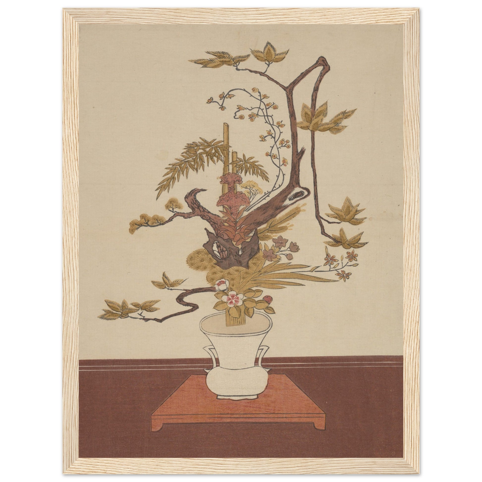 Ike Bana (Flower Arrangement) art print wood frame | By Print Room Ltd