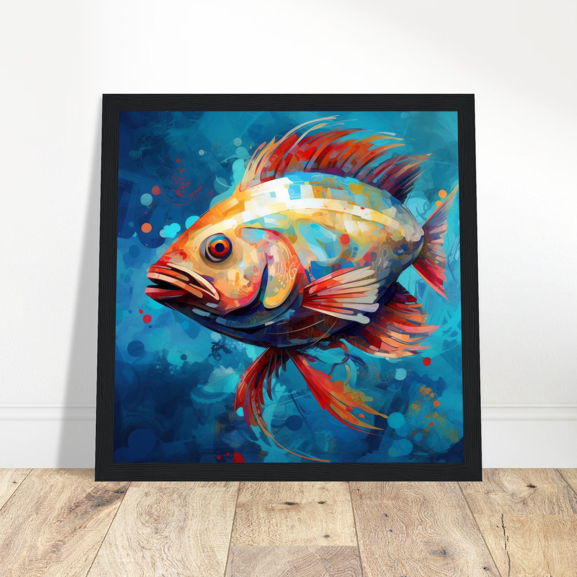 Sea Bass Artwork - Print Room Ltd No Frame Selected 50x50 cm / 20x20"