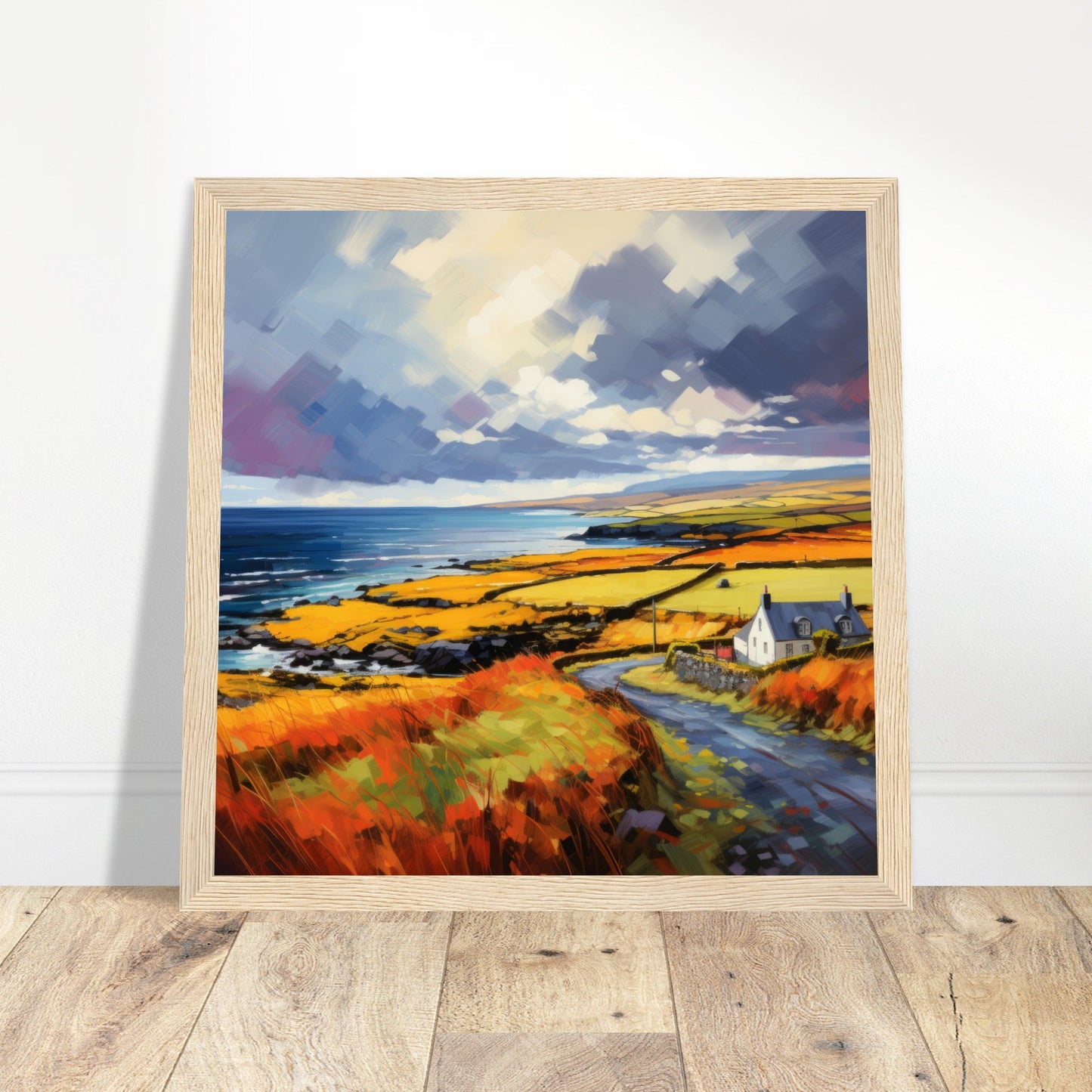 Northern Ireland CoastlinePrint - Print Room Ltd Wood frame 30x30 cm / 12x12"