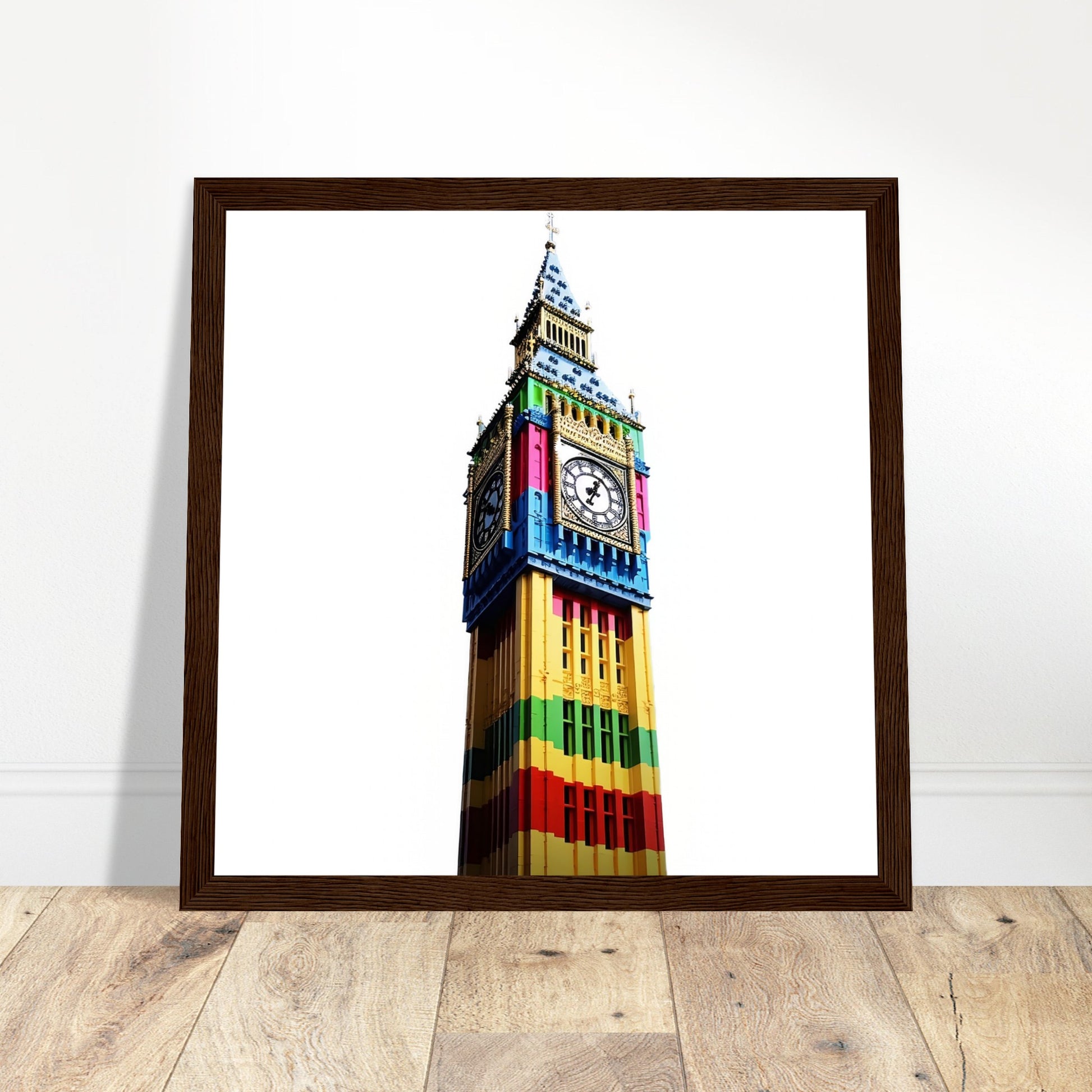 Block Big Ben Art - Print Room Ltd White frame 30x30 cm / 12x12"