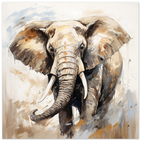 Elephant Giants Artwork - Print Room Ltd No Frame Selected 70x70 cm / 28x28