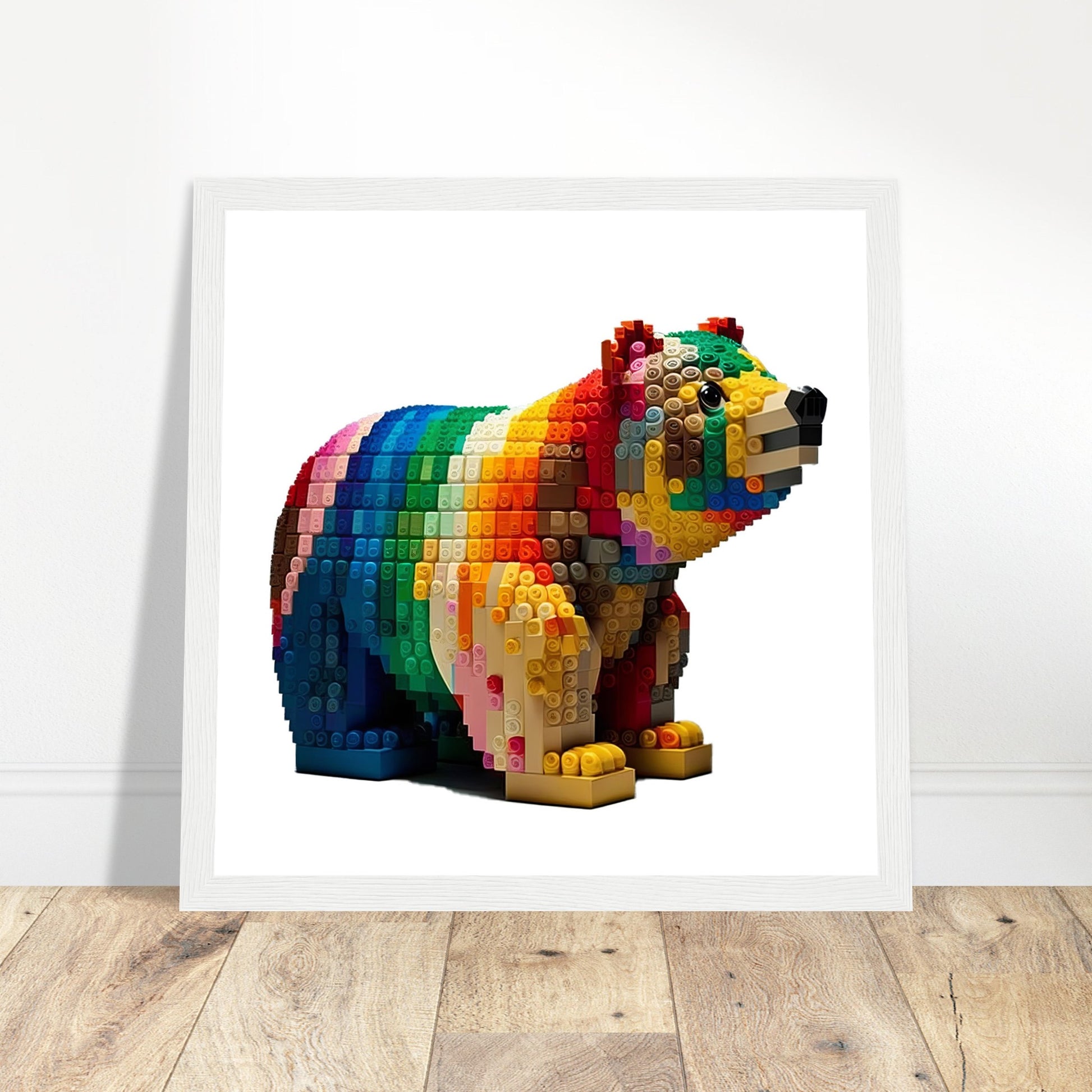 Bear Artwork Print - Print Room Ltd Wood frame 30x30 cm / 12x12"