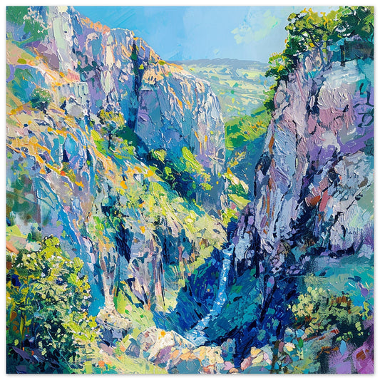 Cheddar Gorge Grandeur artwork print | By Print Room Ltd