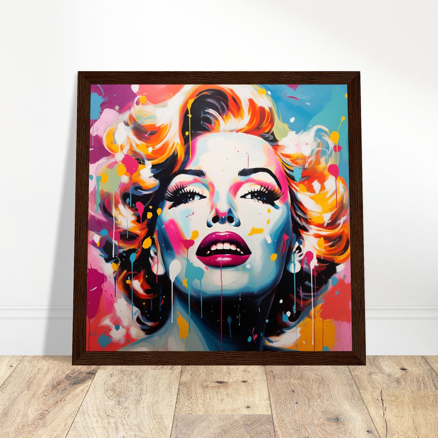 Marilyn Monroe Pop Art - Print Room Ltd Wood frame 30x30 cm / 12x12"