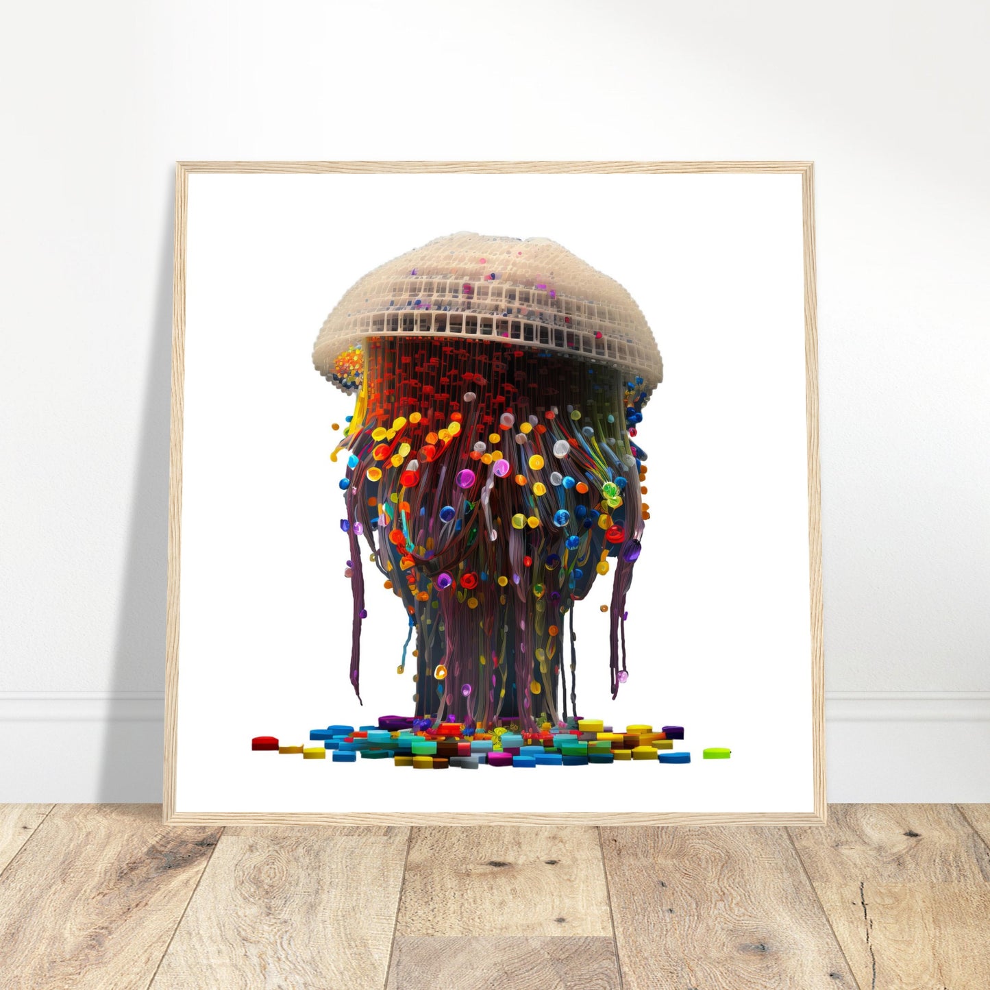 Jellyfish Artwork Print - Print Room Ltd White frame 50x50 cm / 20x20"